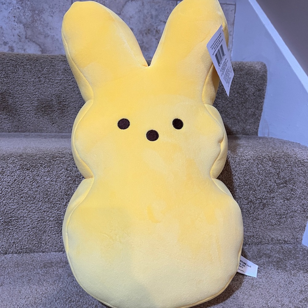 NEW PEEPS 17” Plush Yellow Bunny Shape Rabbit Stuffed Easter Animal - Picture 1 of 1